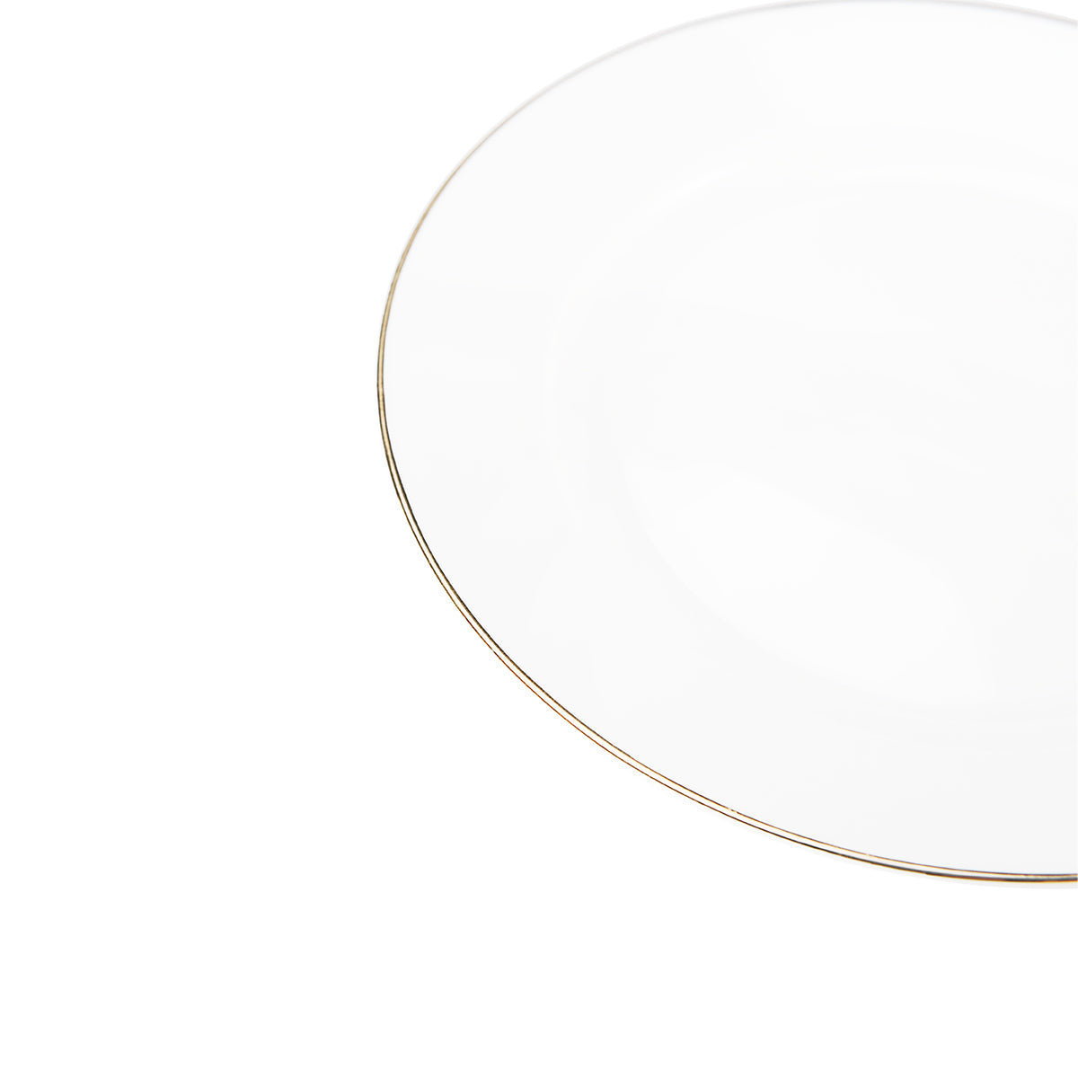 Moonlight Gold Rim Bone China Flat Plate - IUIGA