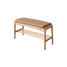 Shinta Shoe Bench With Faux Leather Cushion - IUIGA