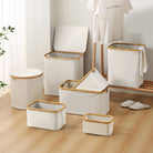 Canvas Collapsible Laundry Basket With Handles - IUIGA
