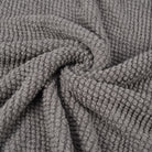 Waffle-Knitted Throw Blanket With Tassels - IUIGA