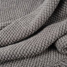 Waffle-Knitted Throw Blanket With Tassels - IUIGA