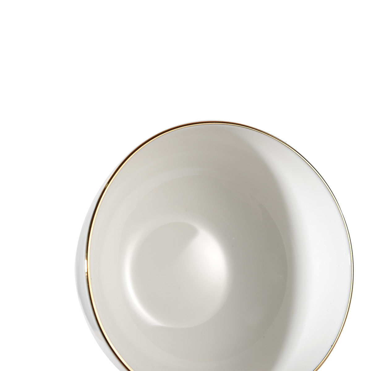 Moonlight Gold Rim Bone China Rice Bowl - IUIGA