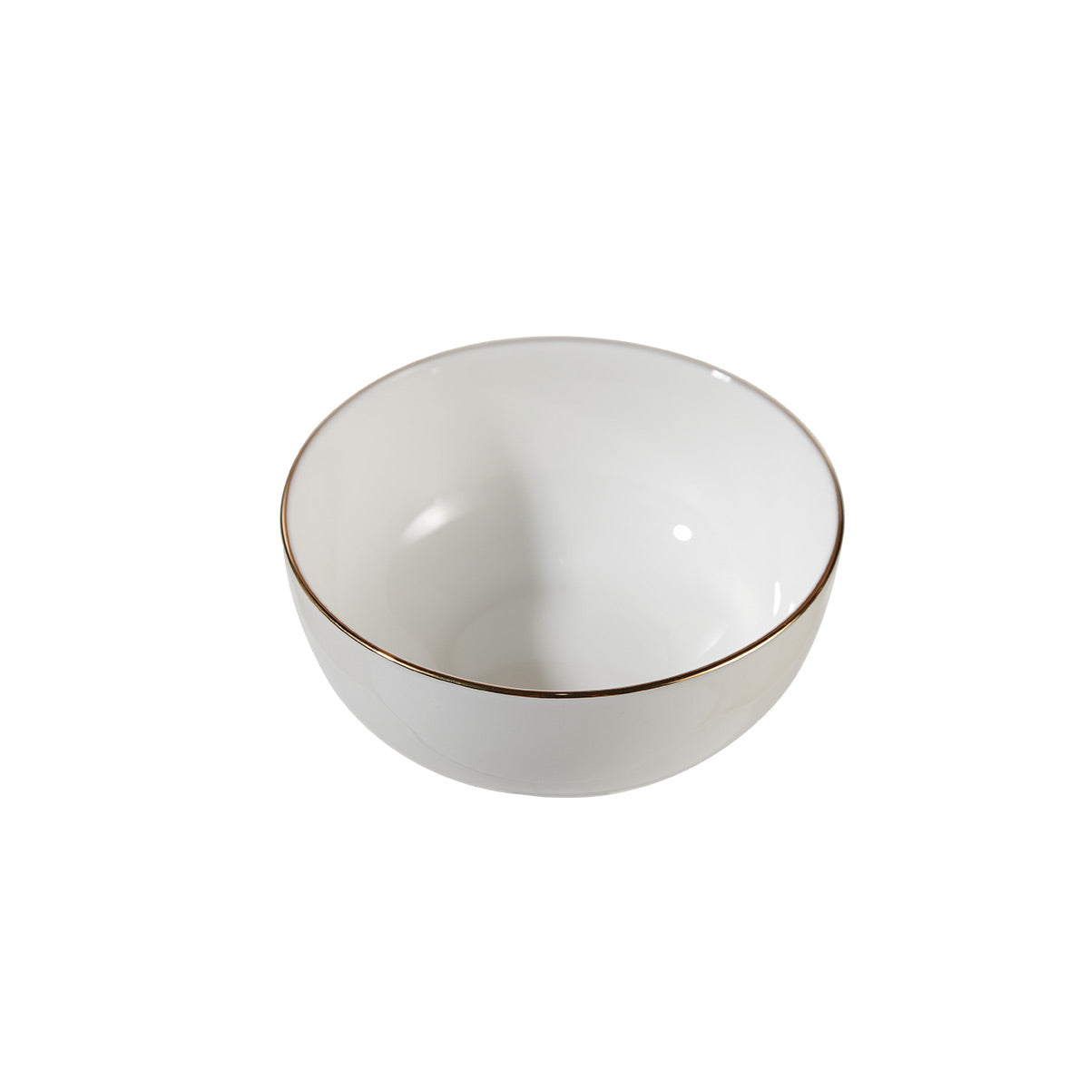 Moonlight Gold Rim Bone China Rice Bowl - IUIGA