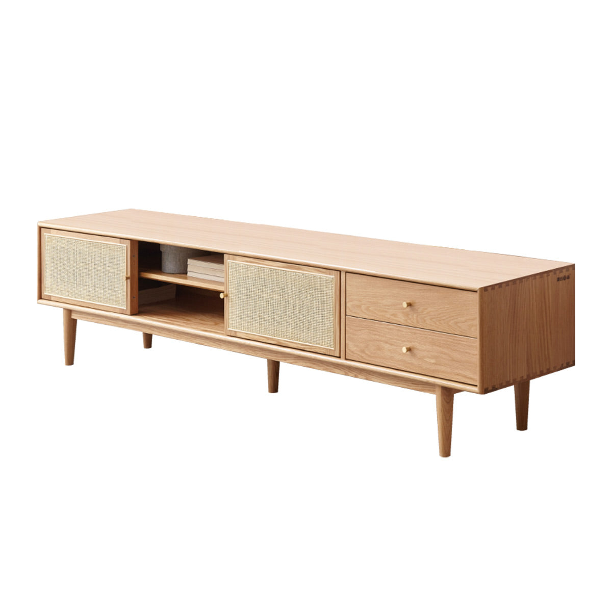 Yuri Rattan TV Console With Sliding Door - IUIGA