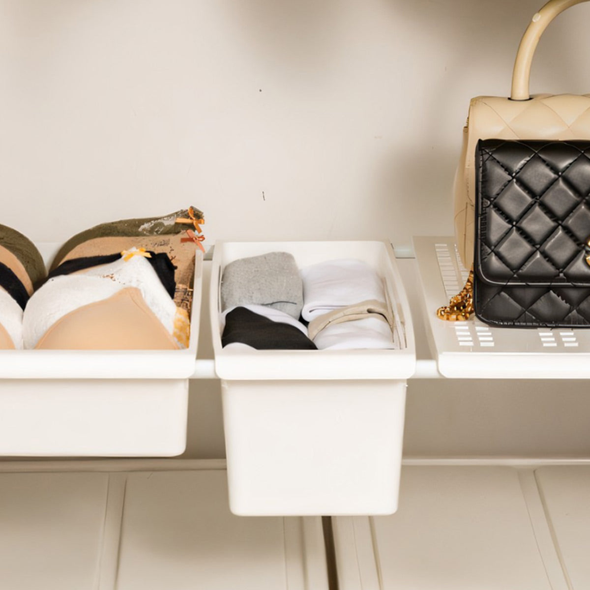Wardrobe Extendable Storage Rack & Box Set II - IUIGA