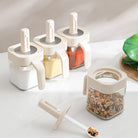 Glass Seasoning Bottle With Telescopic Spoon - IUIGA