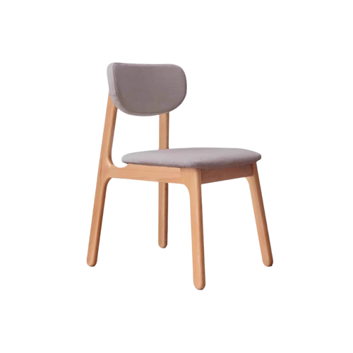 Kei Beech Wood Upholstered Dining Chair - IUIGA