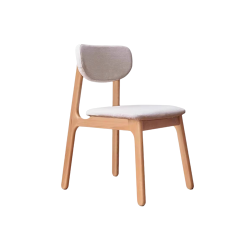 Kei Beech Wood Upholstered Dining Chair - IUIGA