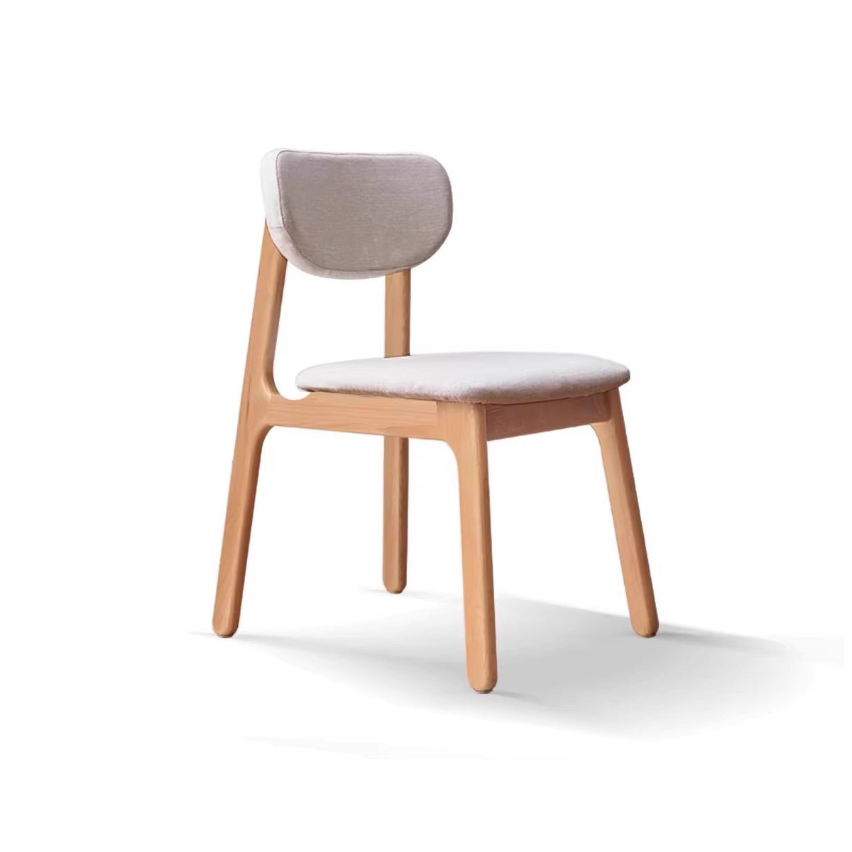 Kei Beech Wood Upholstered Dining Chair - IUIGA
