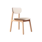 Kei Oak Wood Faux Leather Dining Chair - IUIGA