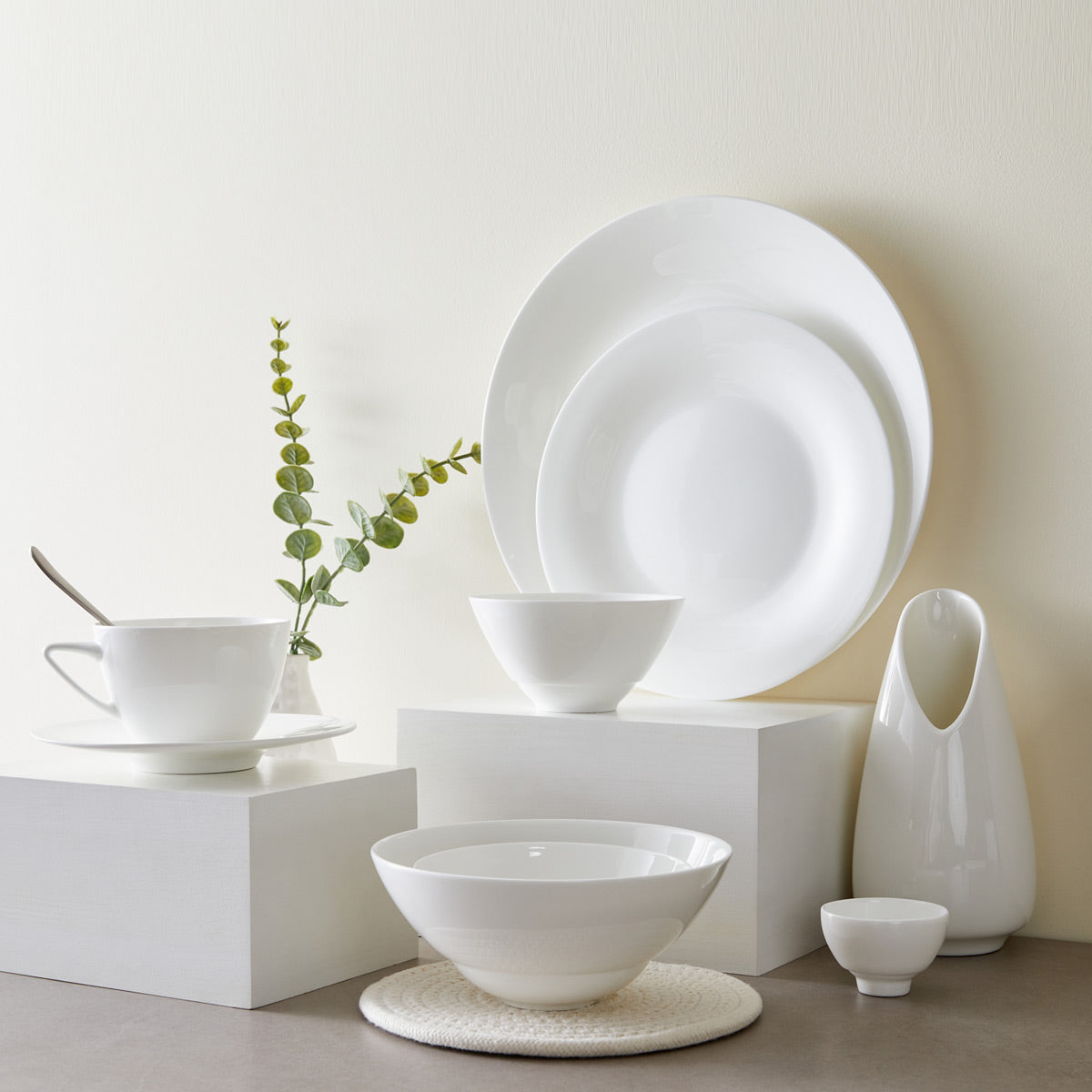 Cooper Bone China Coffee Mug & Saucer - IUIGA