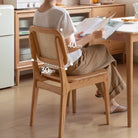 Yuri Rattan Upholstered Dining Chair - IUIGA