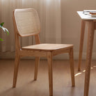 Yuri Rattan Upholstered Dining Chair - IUIGA
