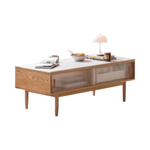 Orion Coffee Table With Glass Doors - IUIGA