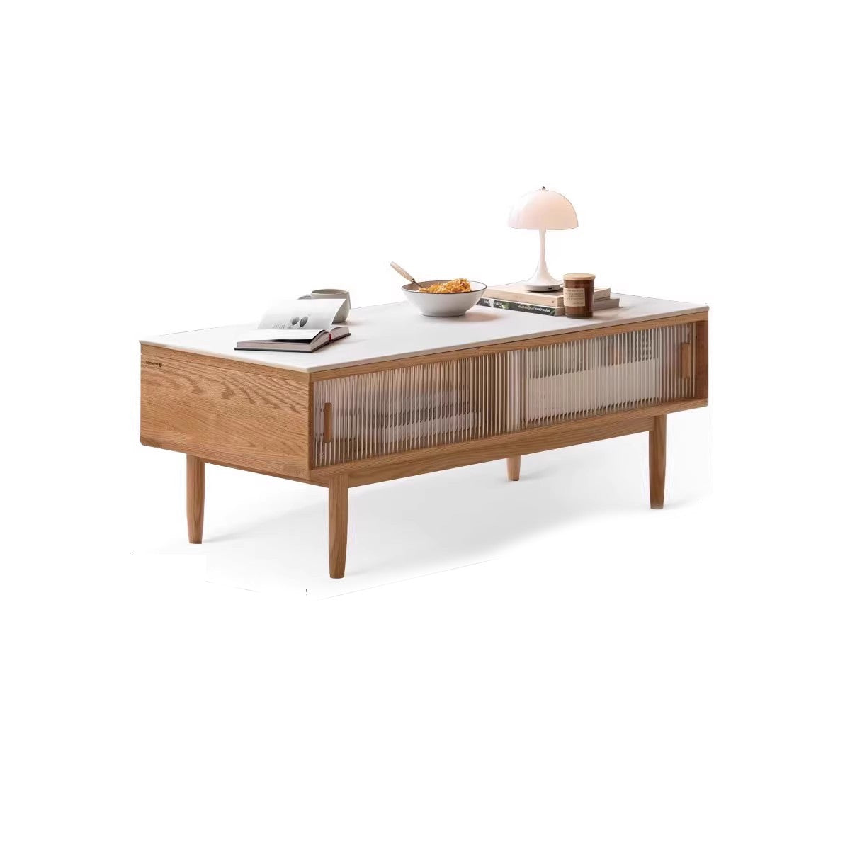 Orion Coffee Table With Glass Doors - IUIGA