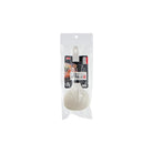Convenient soup spoon in white, packaged product view on white background