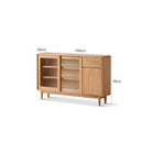 Gladys sideboard in natural oak, full cabinet view on white background