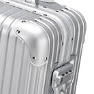 Full Aluminium Luggage With Flap Compartment Silver Corners