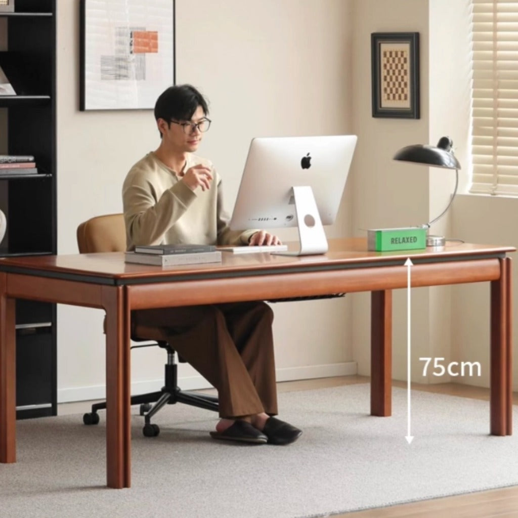 Hudson Solid Wood Office Table With Storage – IUIGA
